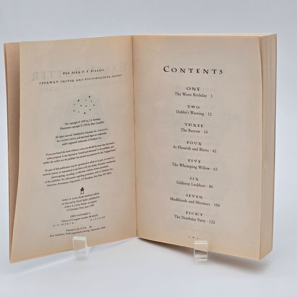 Harry Potter And The Chamber Of Secrets Paperback By J.K. Rowling Illustrated By Mary GrandPré Scholastic Edition 1999