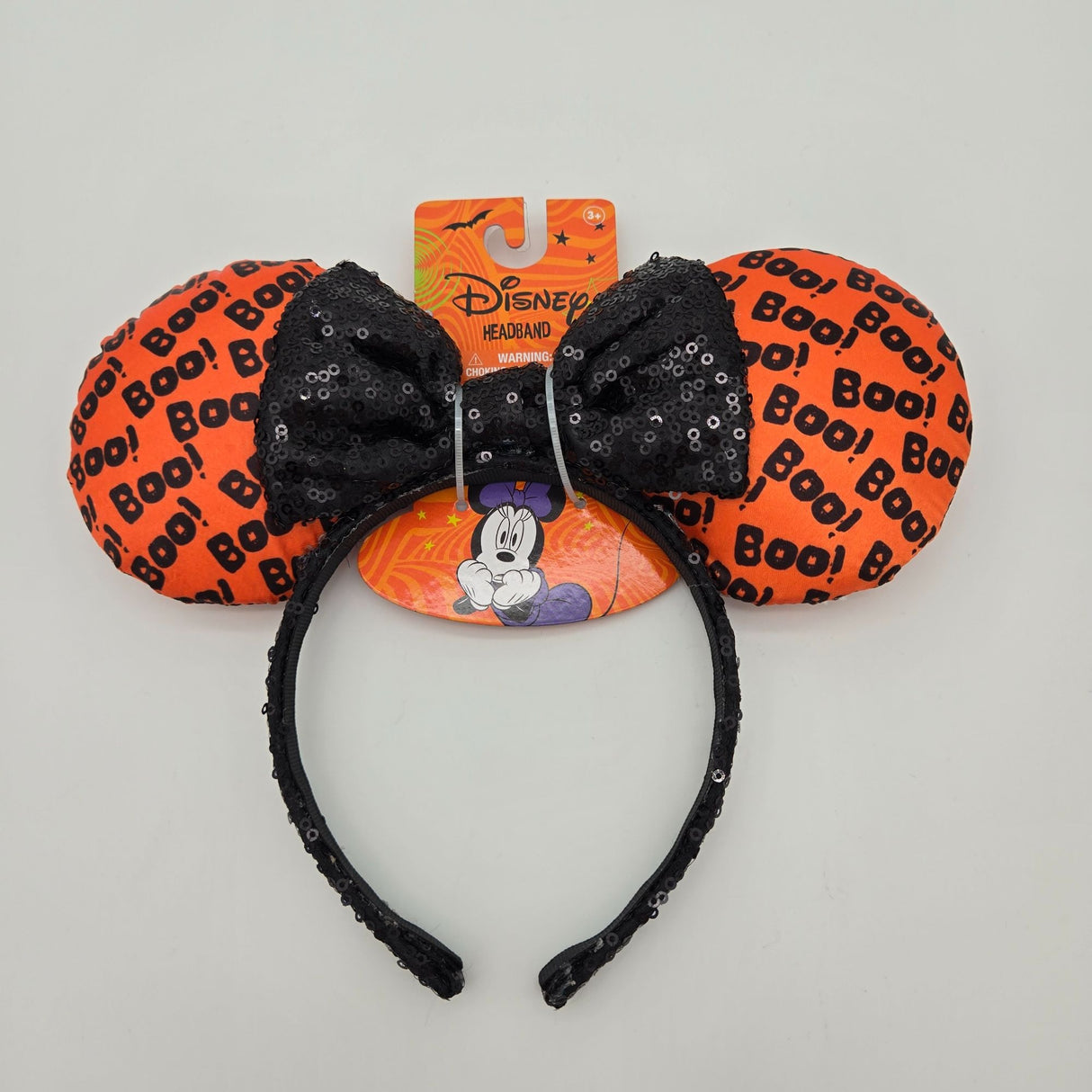 Disney Minnie Mouse Halloween Boo! Sequin Ear Headband
