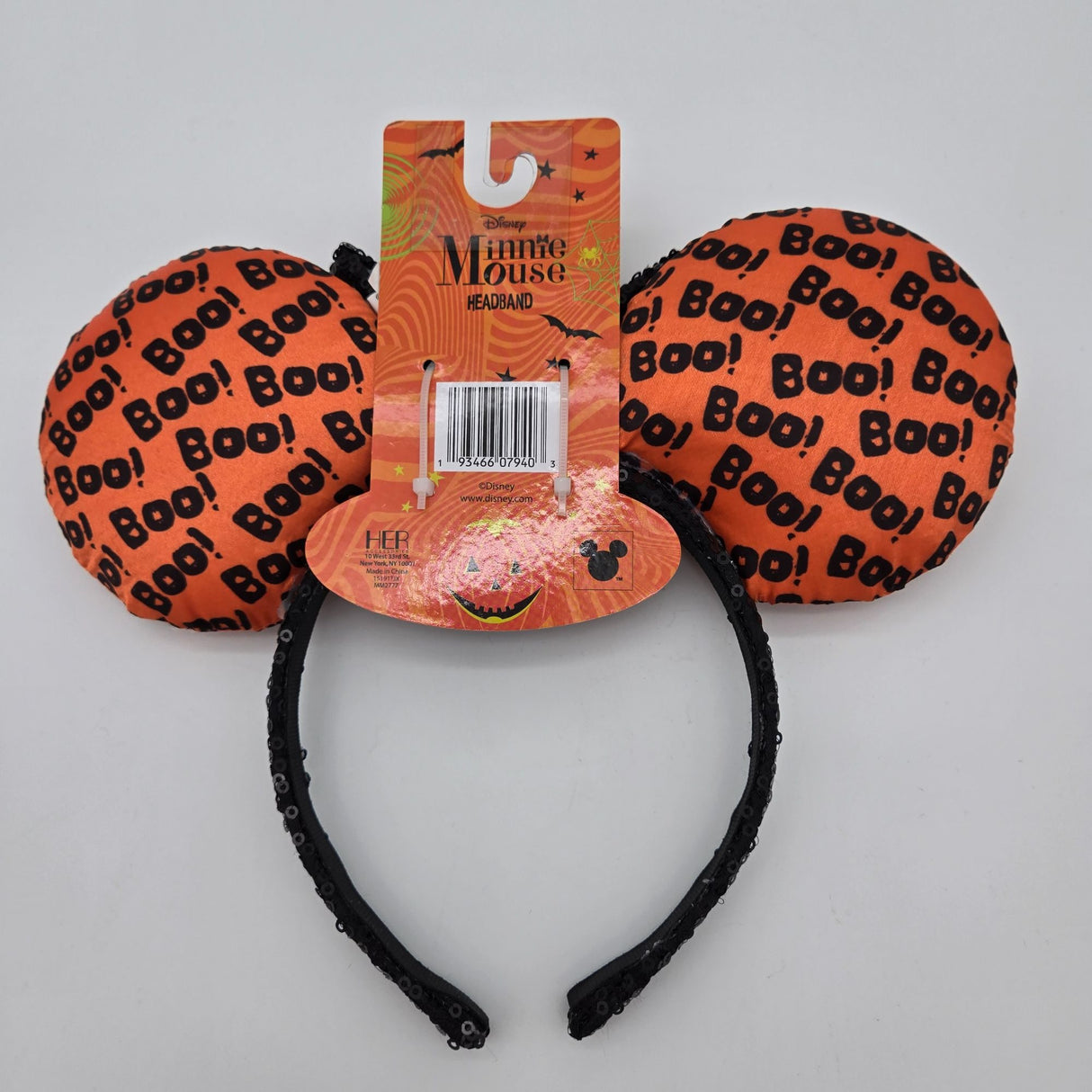 Disney Minnie Mouse Halloween Boo! Sequin Ear Headband