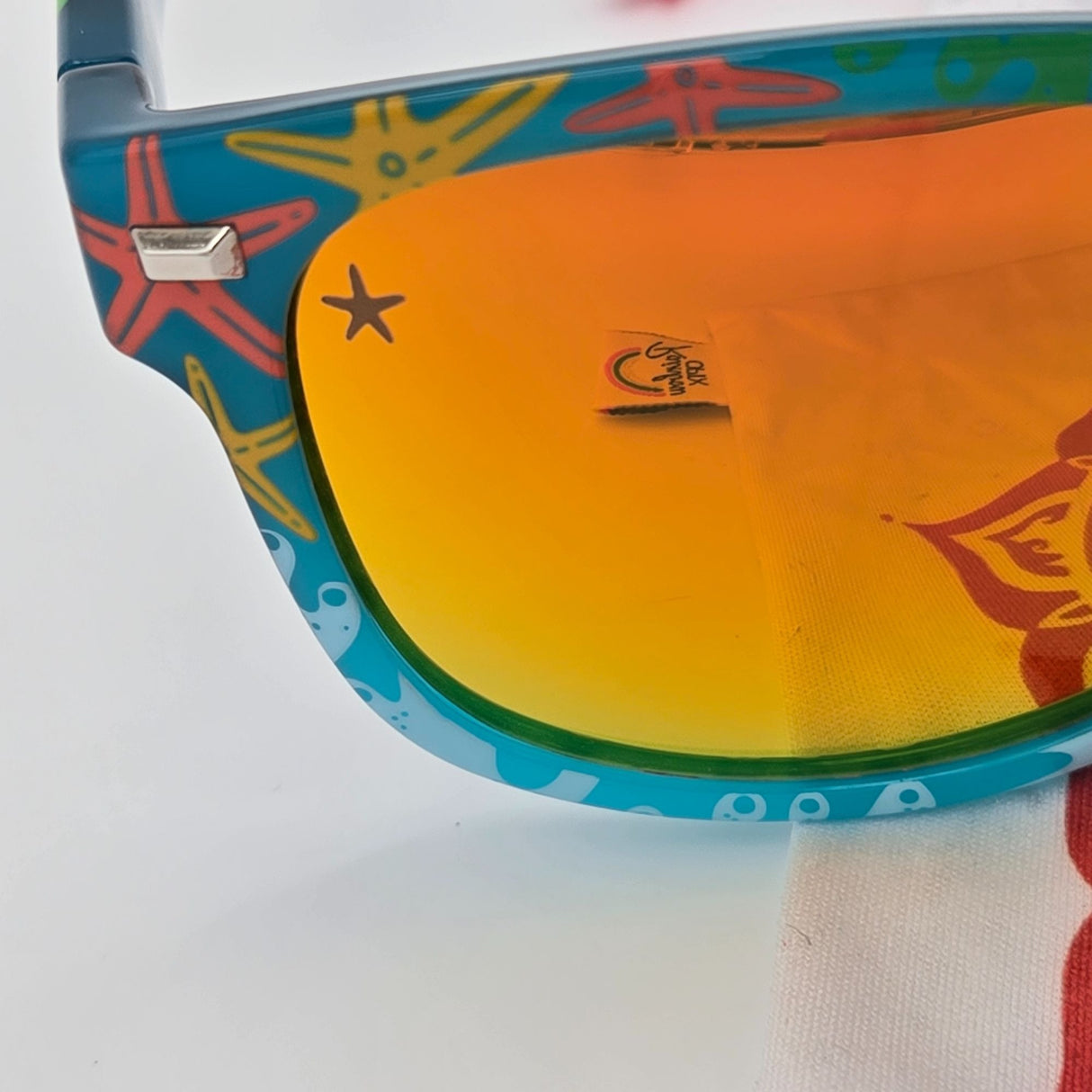 Knockaround Coral Reef Limited Edition Sunglasses With Mirrored Lenses & Protective Pouch