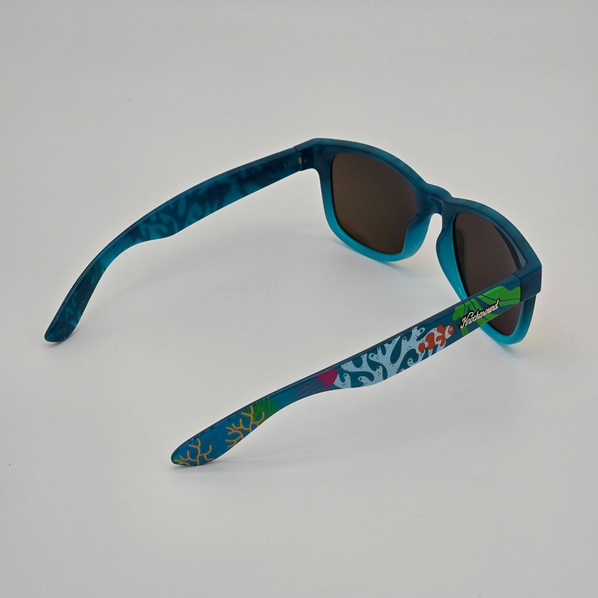 Knockaround Coral Reef Limited Edition Sunglasses With Mirrored Lenses & Protective Pouch