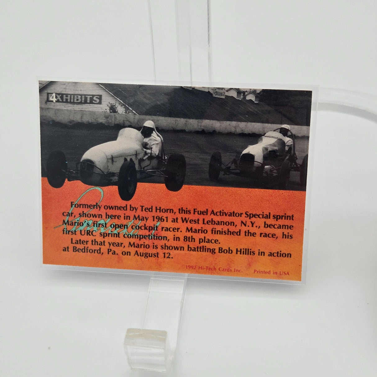 Mario Andretti Racing Collectible Tin With Cards & Memorabilia