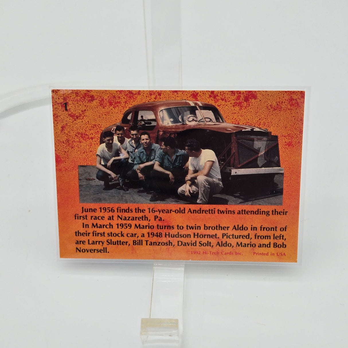 Mario Andretti Racing Collectible Tin With Cards & Memorabilia