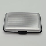 Silver RFID Blocking Cardholder Wallet With Accordion Slots & Snap Closure