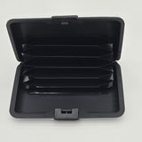 Silver RFID Blocking Cardholder Wallet With Accordion Slots & Snap Closure