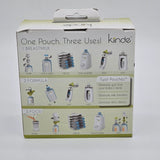 Kiinde Foodii Twist Pouches 20-Pack Pre-Sterilized Leak-Proof Snack & Milk Storage Pouches With Caps