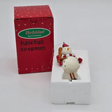 Skribbles Baseball Snowman Sports Christmas Ornament Red & White Hanging Decoration