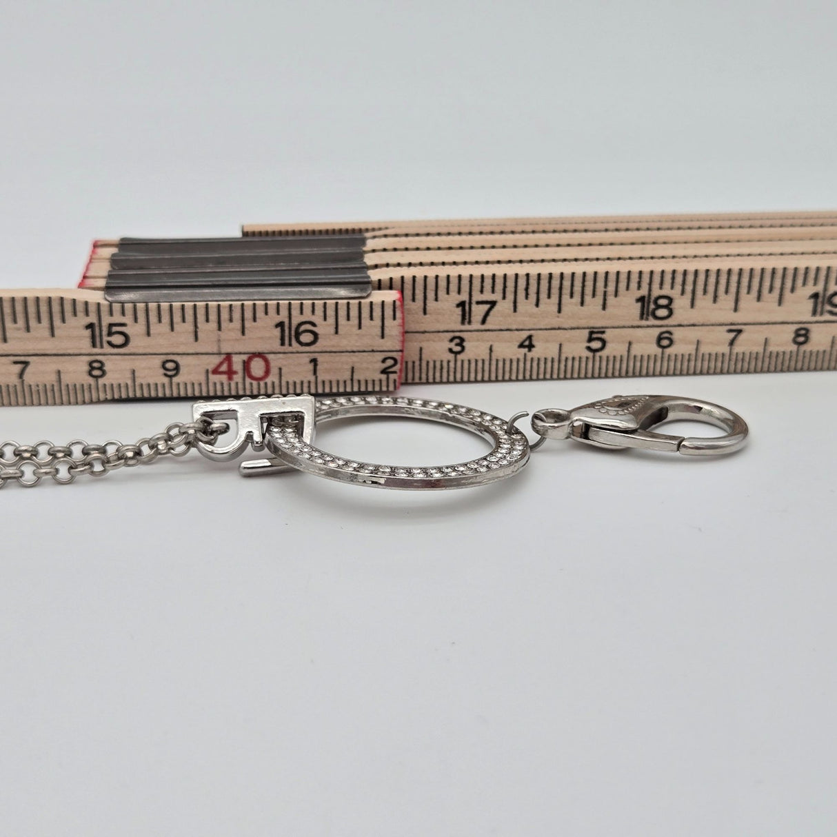 Straight to the Top Silver Rhinestone Circle Pendant Necklace & Matching Earrings Set By Paparazzi