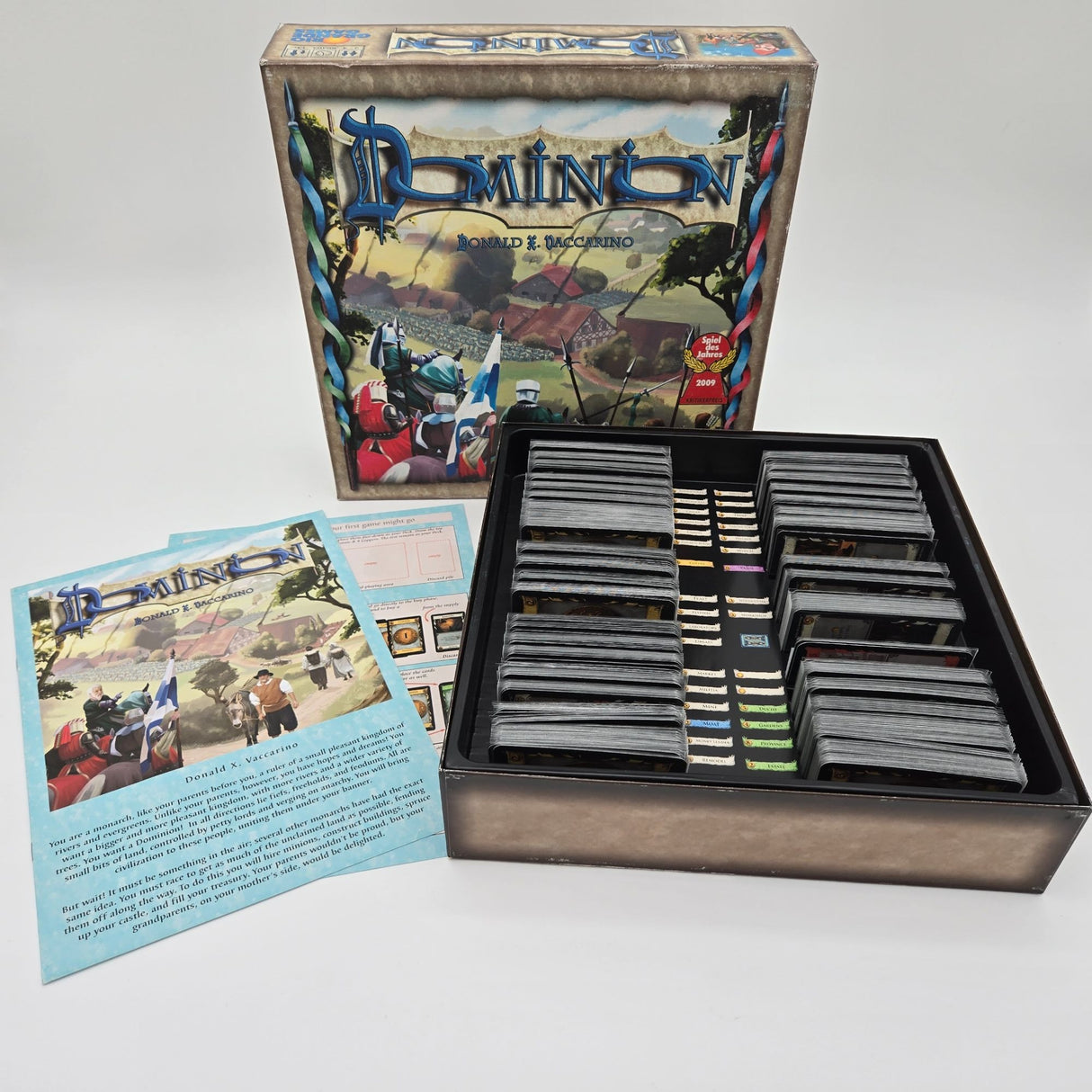 Dominion Strategy Card Game By Rio Grande Games  Complete Set With Rulebook & 500 Cards  Award-Winning 2009 Edition