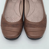 LifeStride Womens Dig Brown Ballet Flats Soft System Comfort Shoes Size 9.5M