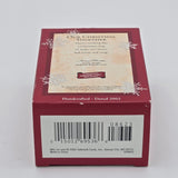 Hallmark Keepsake Ornament "Our Christmas Together" 2002 Handcrafted Decoration