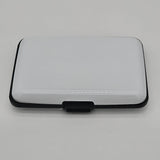 White RFID Blocking Cardholder Wallet With Accordion Slots & Snap Closure