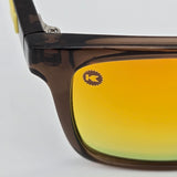 Knockaround Premiums Brown Frame Sunglasses With Yellow Mirrored Lenses + Microfiber Pouch