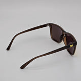 Knockaround Premiums Brown Frame Sunglasses With Yellow Mirrored Lenses + Microfiber Pouch