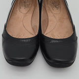 LifeStride Womens Dig Black Ballet Flats Soft System Comfort Shoes Size 9.5N