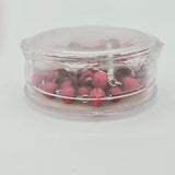 Red Wood Bead Rosary Necklace With Silver-Tone Crucifix & Virgin Mary Centerpiece