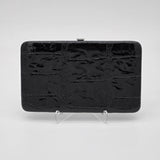 Large Black Crocodile Embossed Wallet Kristine Accessories Clutch With Card Slots & Zipper Pocket