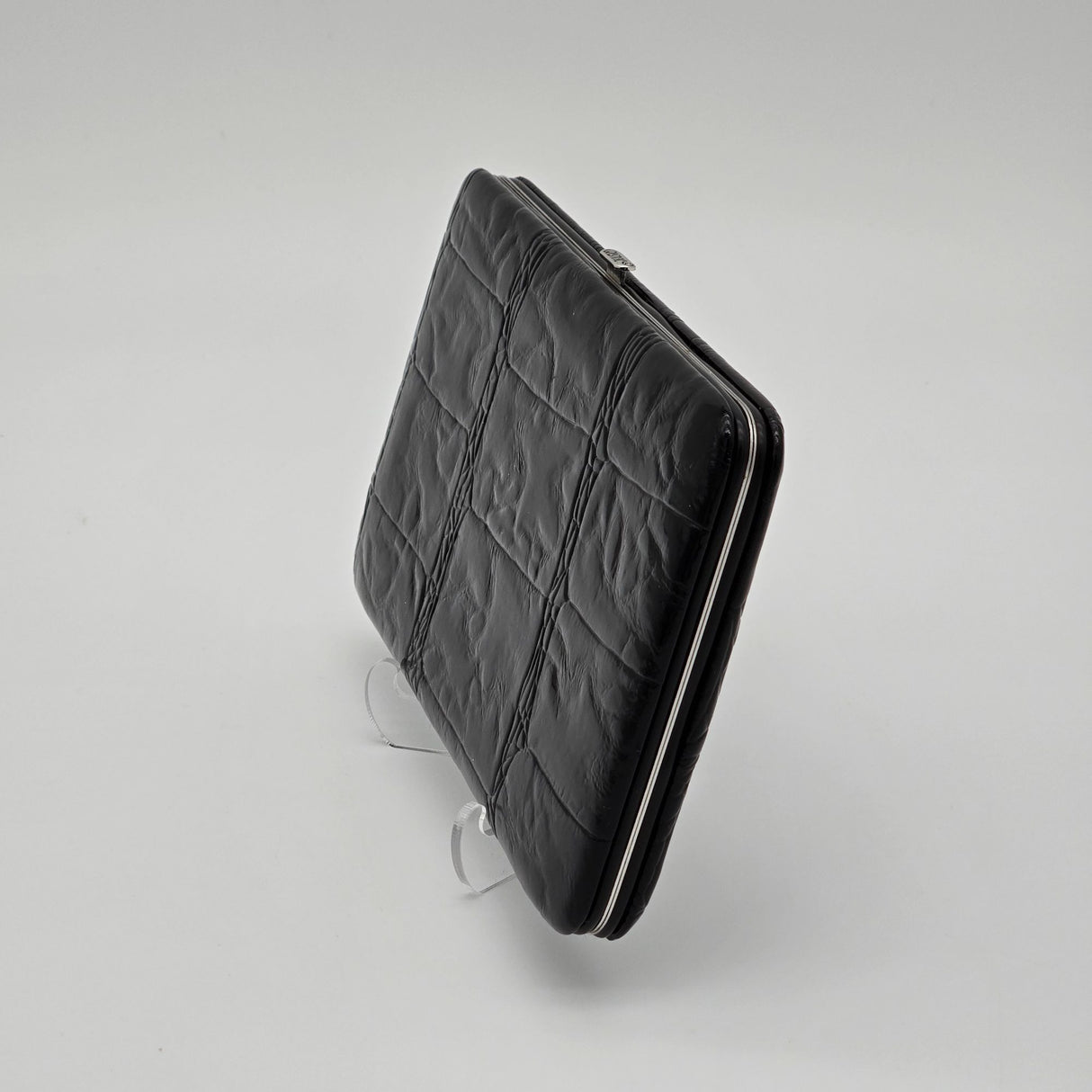 Large Black Crocodile Embossed Wallet Kristine Accessories Clutch With Card Slots & Zipper Pocket