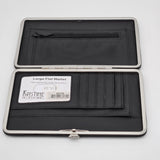 Large Black Crocodile Embossed Wallet Kristine Accessories Clutch With Card Slots & Zipper Pocket