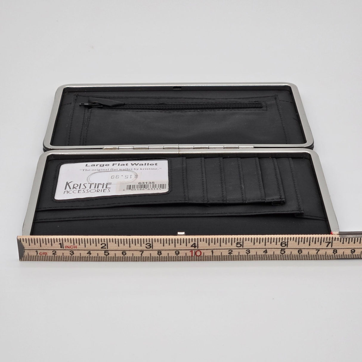 Large Black Crocodile Embossed Wallet Kristine Accessories Clutch With Card Slots & Zipper Pocket