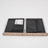 Large Black Crocodile Embossed Wallet Kristine Accessories Clutch With Card Slots & Zipper Pocket