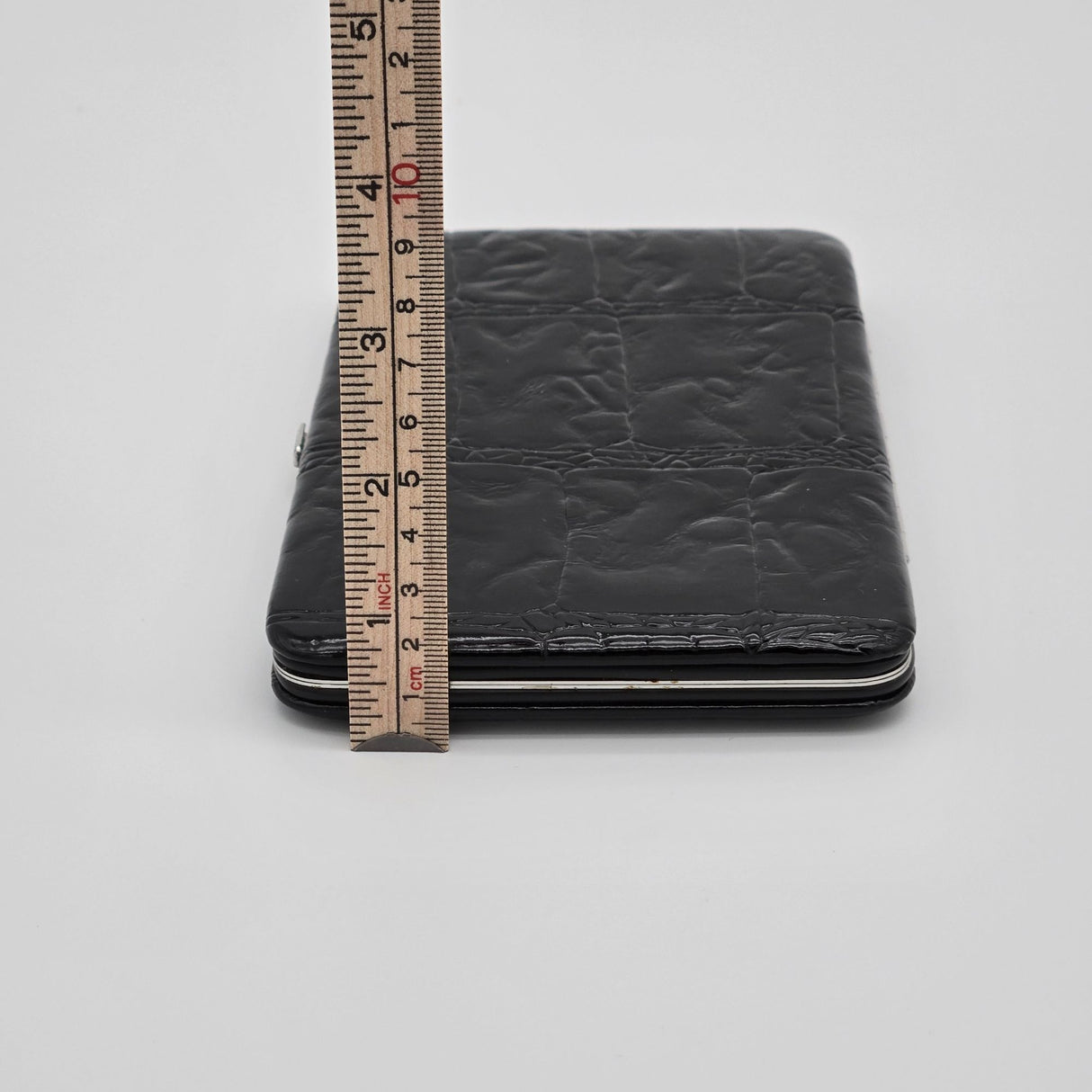 Large Black Crocodile Embossed Wallet Kristine Accessories Clutch With Card Slots & Zipper Pocket