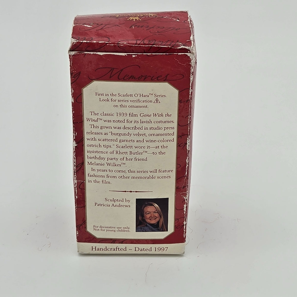 Hallmark Keepsake Scarlett OHara Ornament 1995 Collectors Series Red Dress Christmas Decor