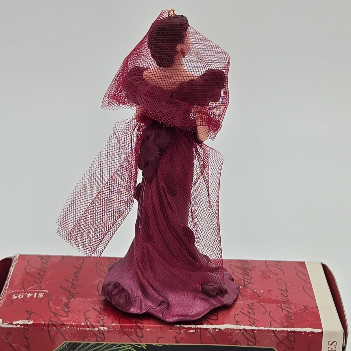 Hallmark Keepsake Scarlett OHara Ornament 1995 Collectors Series Red Dress Christmas Decor