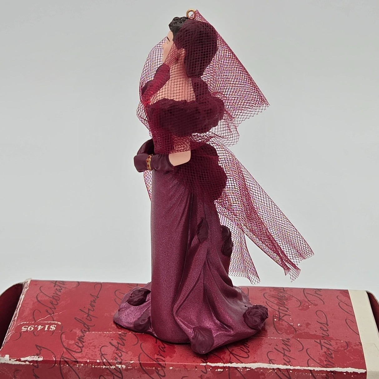 Hallmark Keepsake Scarlett OHara Ornament 1995 Collectors Series Red Dress Christmas Decor