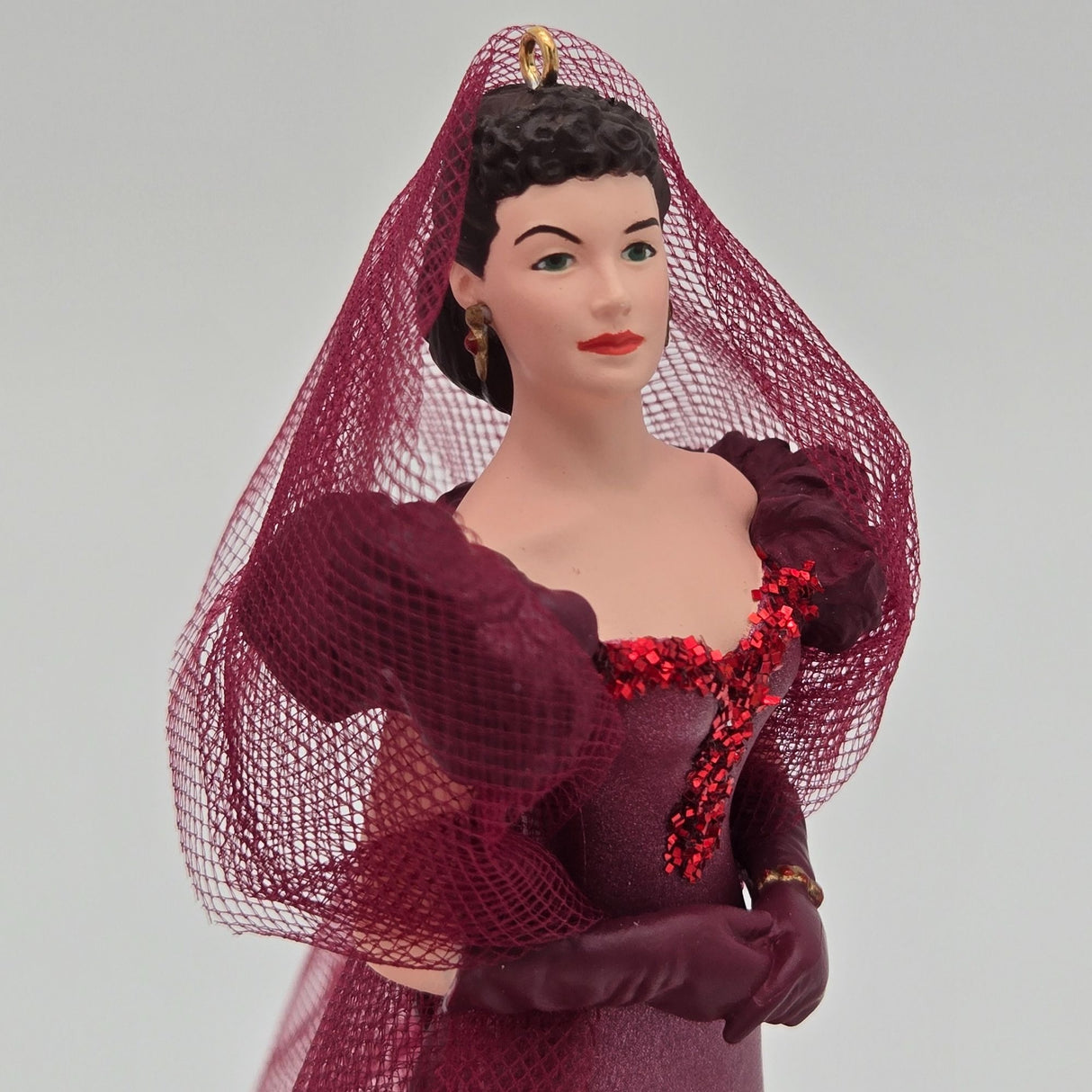 Hallmark Keepsake Scarlett OHara Ornament 1995 Collectors Series Red Dress Christmas Decor