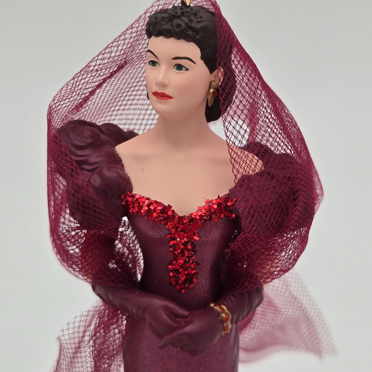 Hallmark Keepsake Scarlett OHara Ornament 1995 Collectors Series Red Dress Christmas Decor