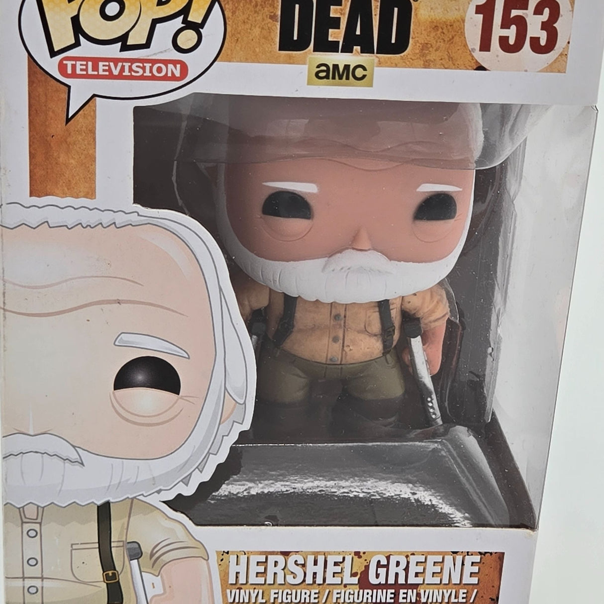 Funko Pop! Hershel Greene #153 The Walking Dead Vinyl Figure Collectible AMC Edition Five