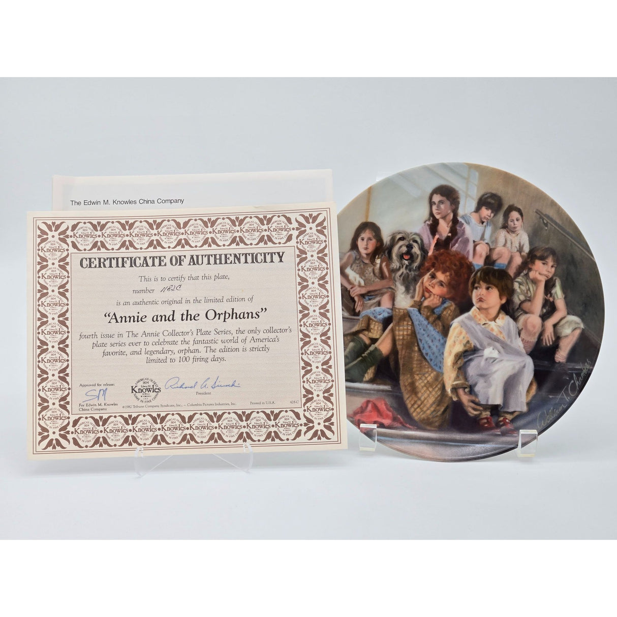 Annie & The Orphans Collector Plate By Knowles Limited Edition Fine China William Chambers Art COA Included