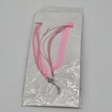 Orange Pendant Necklace & Earrings Set With Pink Rhinestones Silver-Tone Swirl Design & Pink Ribbon Cord