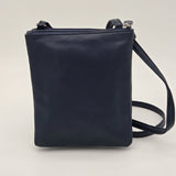 Mundi Felicia Mini Wallet Women's Navy Faux Leather Crossbody Bag With Double Compartments & Adjustable Strap