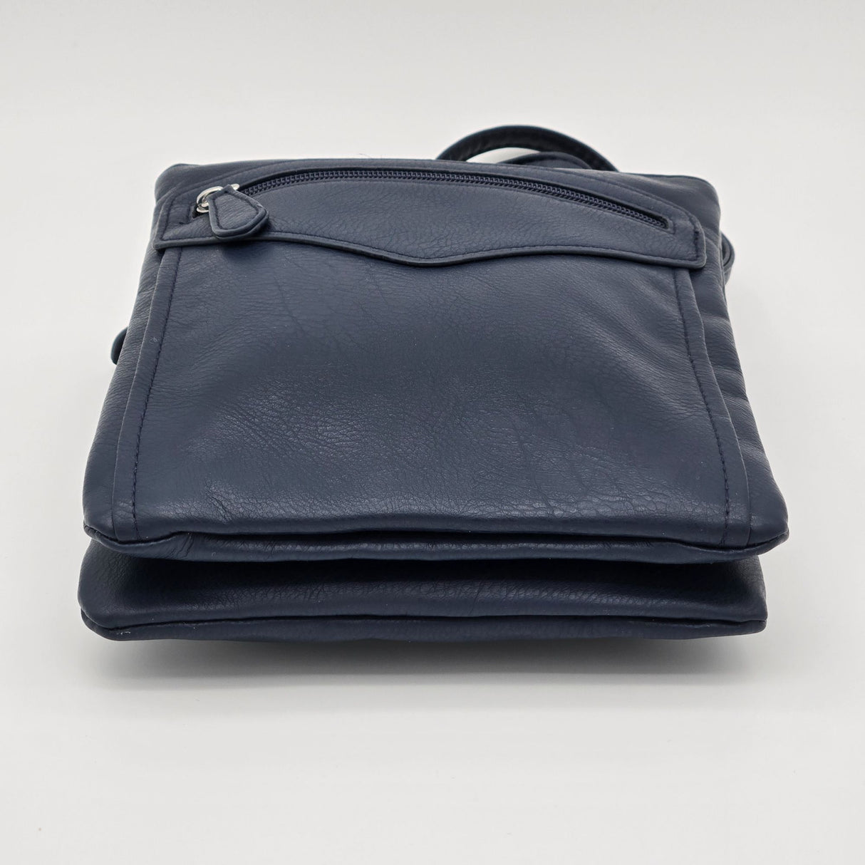 Mundi Felicia Mini Wallet Women's Navy Faux Leather Crossbody Bag With Double Compartments & Adjustable Strap