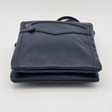Mundi Felicia Mini Wallet Women's Navy Faux Leather Crossbody Bag With Double Compartments & Adjustable Strap