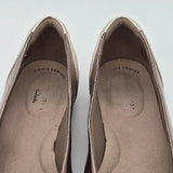 Clarks Women's Gracelin Metallic Rose & Gold Leather Ballet Flats Size 9.5 Timeless Comfort Slip-On Shoes