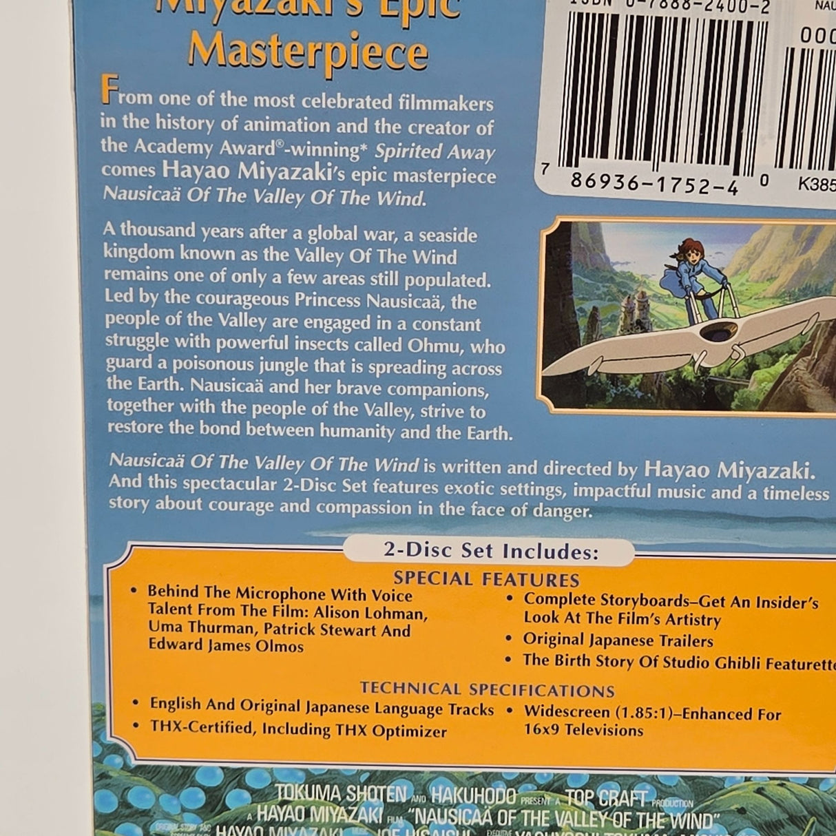 Nausicaä Of The Valley Of The Wind DVD Miyazakis Epic Masterpiece Walt Disney Studio Ghibli