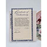 W.S. George Fine China Collector Plate 1991 Poppy Pastoral By Lena Liu W/ Certificate Of Authenticity