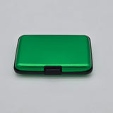Green RFID Blocking Cardholder Wallet With Accordion Slots & Snap Closure
