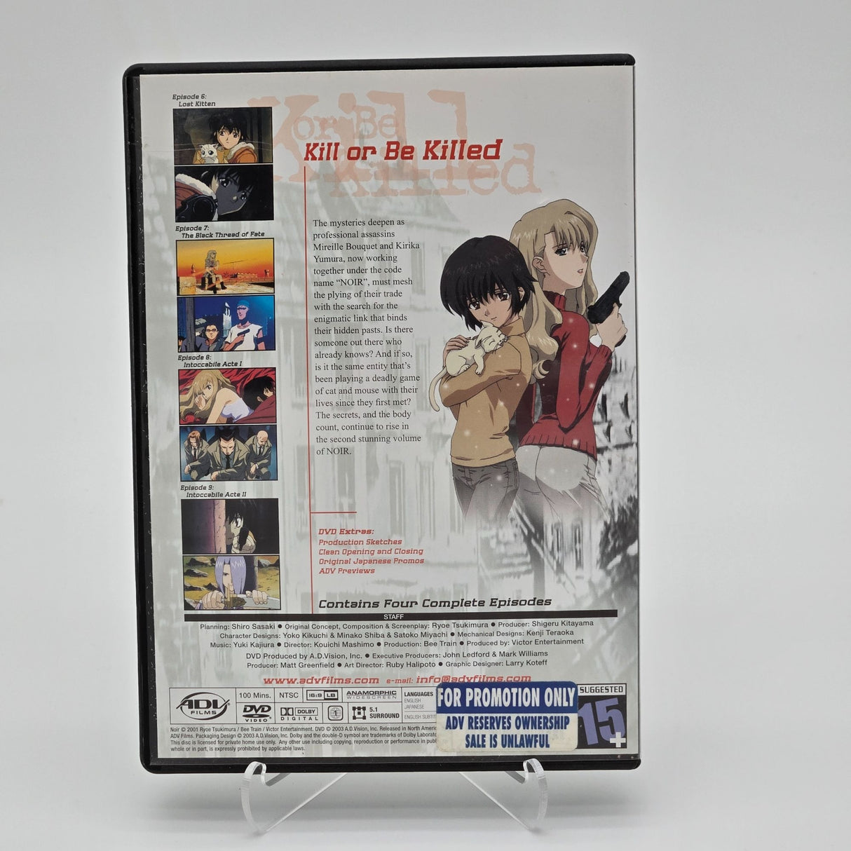 Noir DVD Volume 2 "The Hit List" Anime Series ADV Films 2002