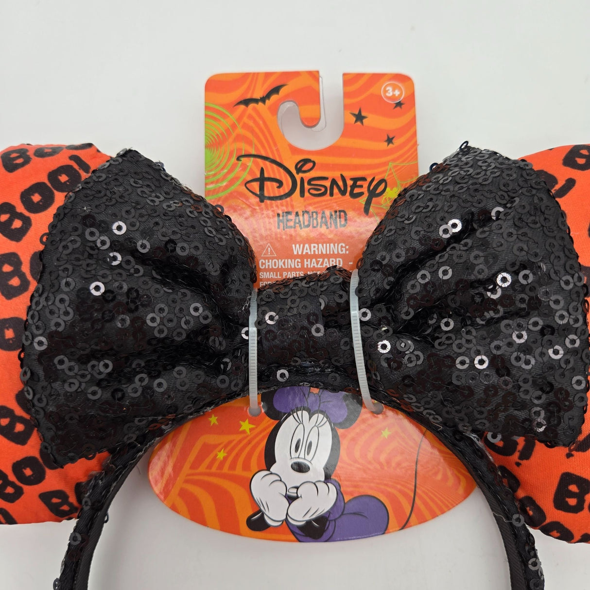 Disney Minnie Mouse Halloween Boo! Sequin Ear Headband