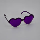 Heart-Shaped Purple Sunglasses With UV Protection By Rainbow OPTX