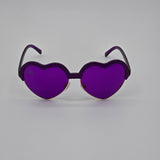 Heart-Shaped Purple Sunglasses With UV Protection By Rainbow OPTX