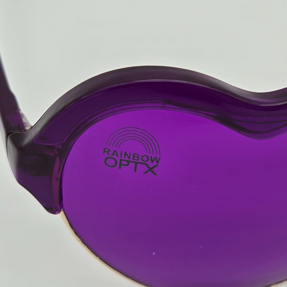 Heart-Shaped Purple Sunglasses With UV Protection By Rainbow OPTX
