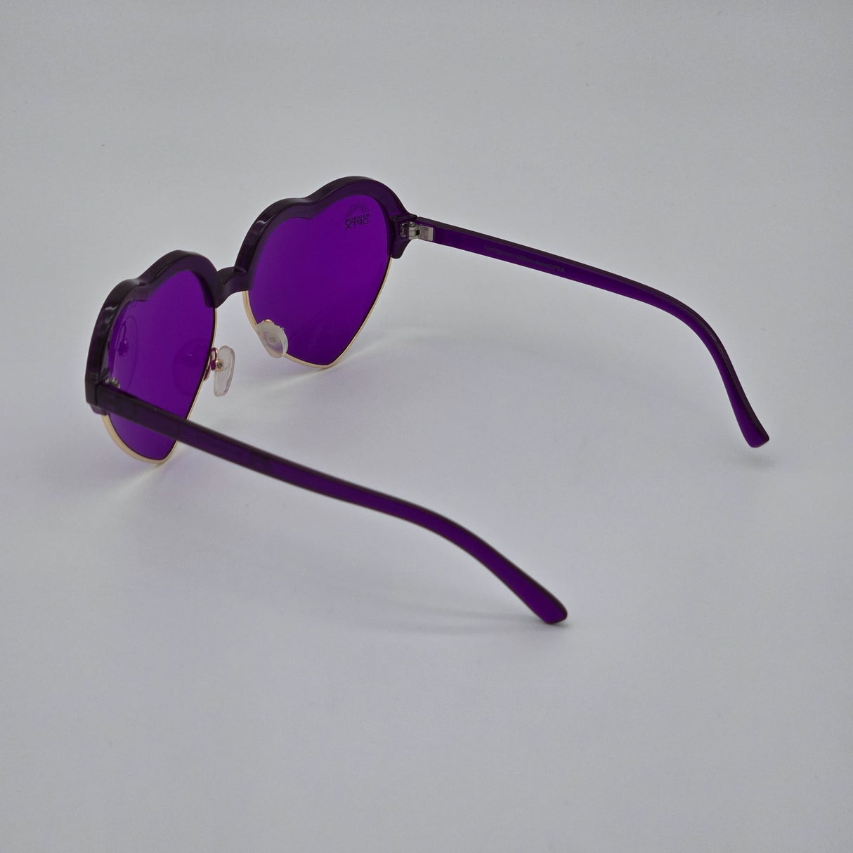 Heart-Shaped Purple Sunglasses With UV Protection By Rainbow OPTX