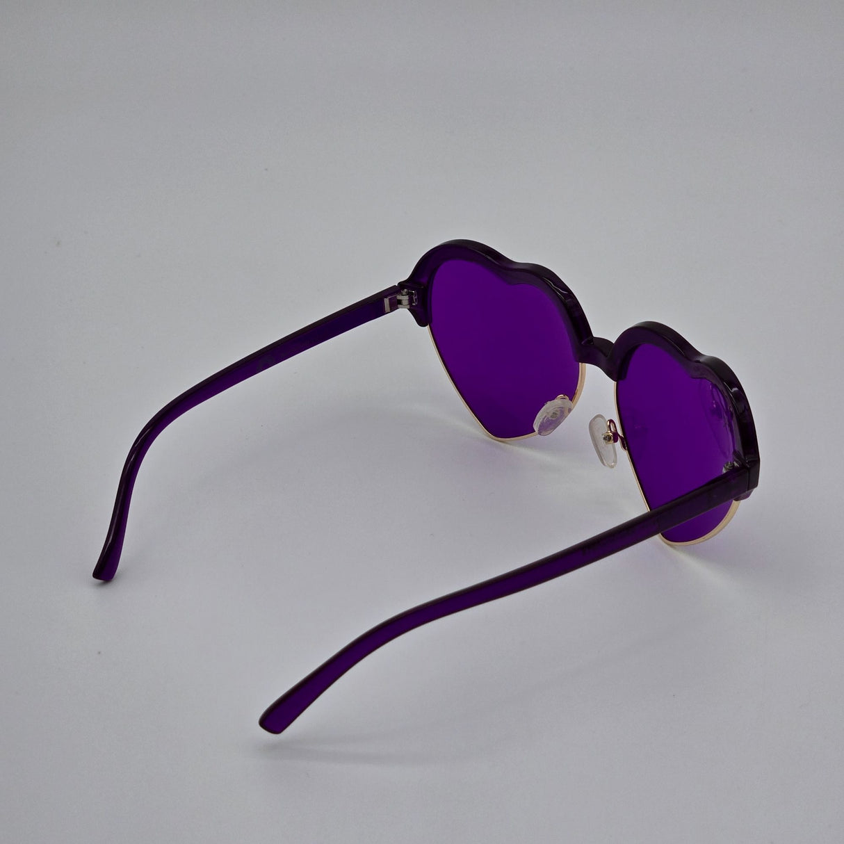 Heart-Shaped Purple Sunglasses With UV Protection By Rainbow OPTX