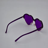 Heart-Shaped Purple Sunglasses With UV Protection By Rainbow OPTX