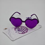 Heart-Shaped Purple Sunglasses With UV Protection By Rainbow OPTX